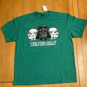 Men’s Star Wars Lack if Christmas Cheer Shirt Sleeve T-Shirt - Size XL. NWT